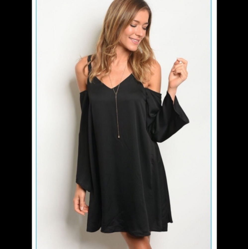 Little Black Dress Cold Shoulder - Picture 2 of 5